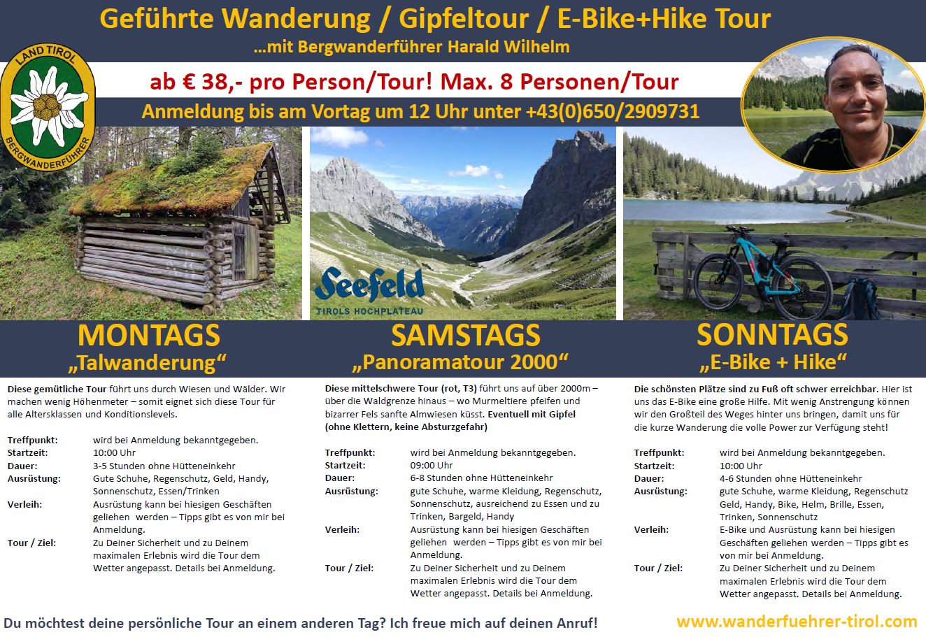 Wanderprogramm Sommer